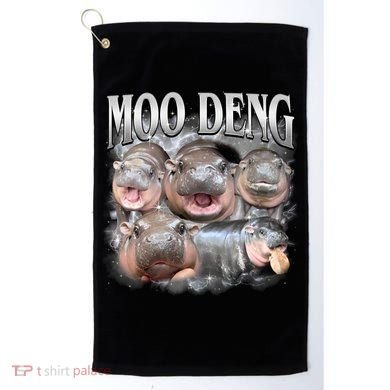 Moo Deng Cute Funny Hippo Golf Towel
