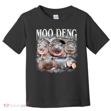 Moo Deng Cute Funny Hippo Toddler T-Shirt