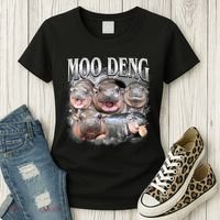 Moo Deng Cute Funny Hippo Women's T-Shirt thumb 3