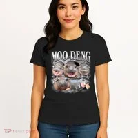 Moo Deng Cute Funny Hippo Women's T-Shirt thumb 4