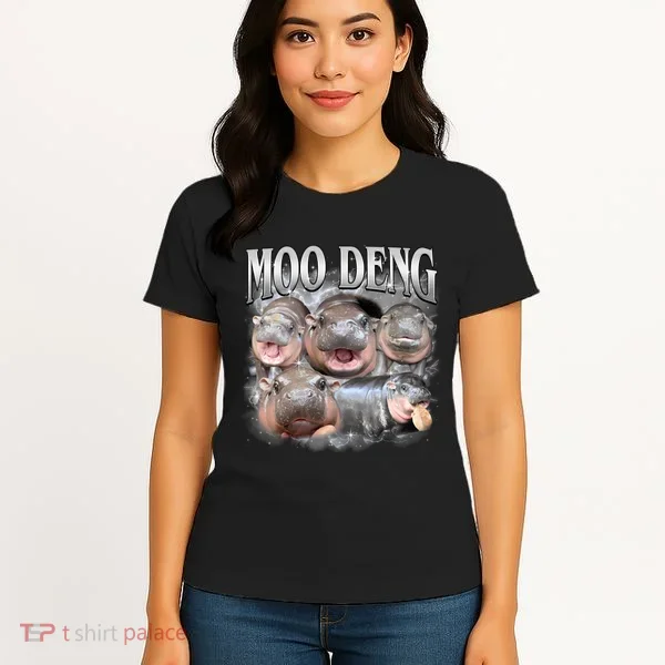 Moo Deng Cute Funny Hippo Women's T-Shirt