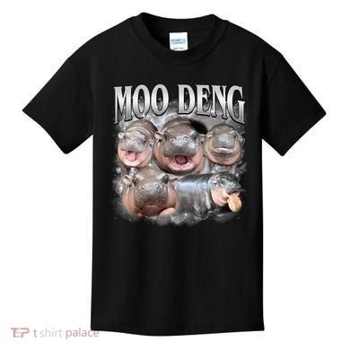 Moo Deng Cute Funny Hippo Kids T-Shirt