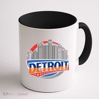 Modern Detroit City Scape Coffee Mug thumb 1