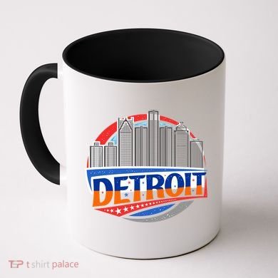 Modern Detroit City Scape Coffee Mug