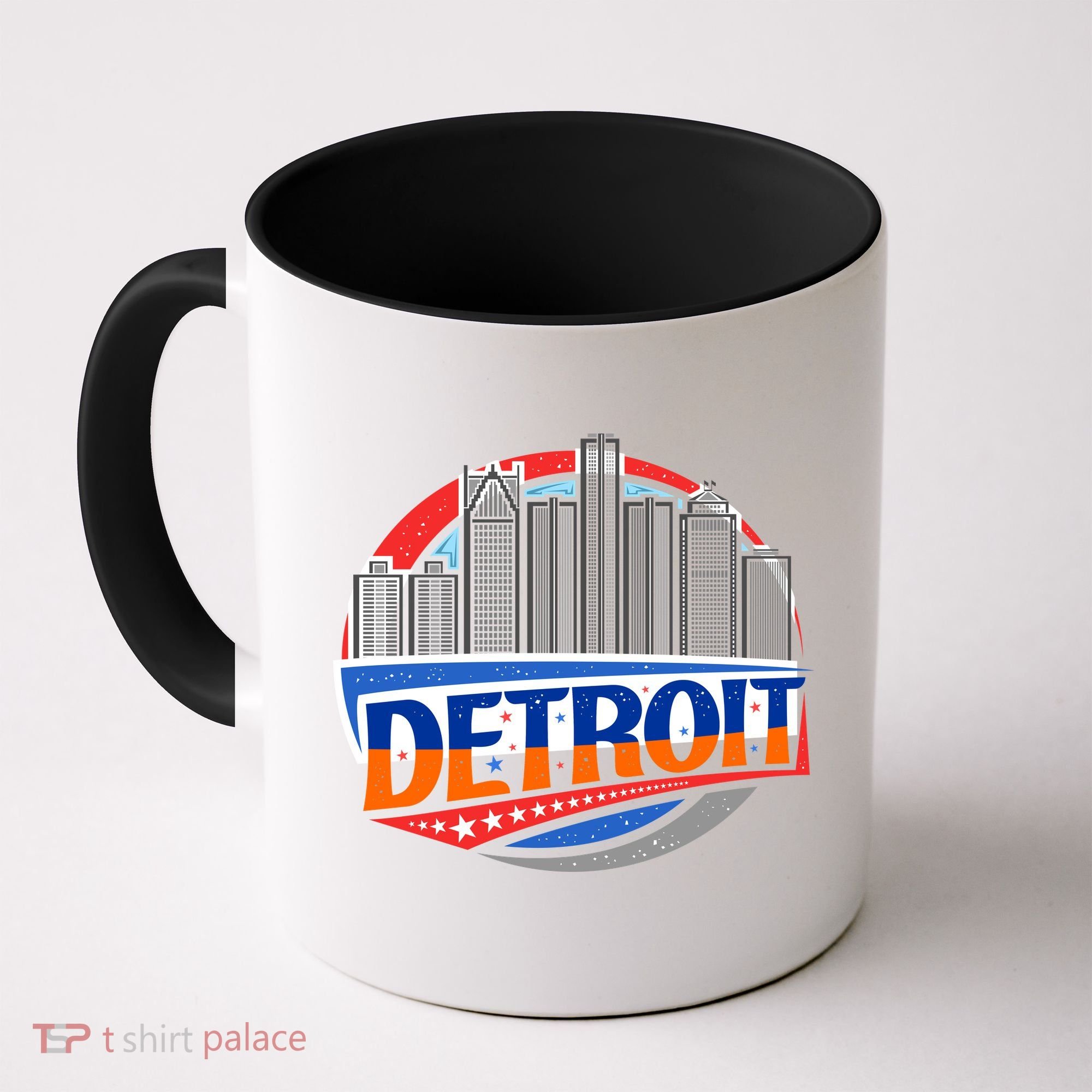 Modern Detroit City Scape Coffee Mug