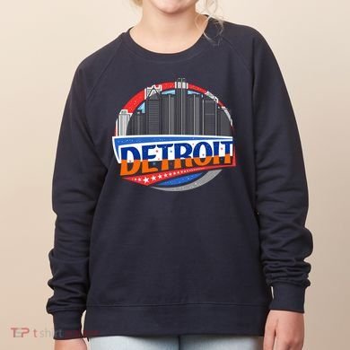 Modern Detroit City Scape Women's Sweatshirt