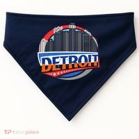 Modern Detroit City Scape USA-Made Doggie Bandana thumb 0