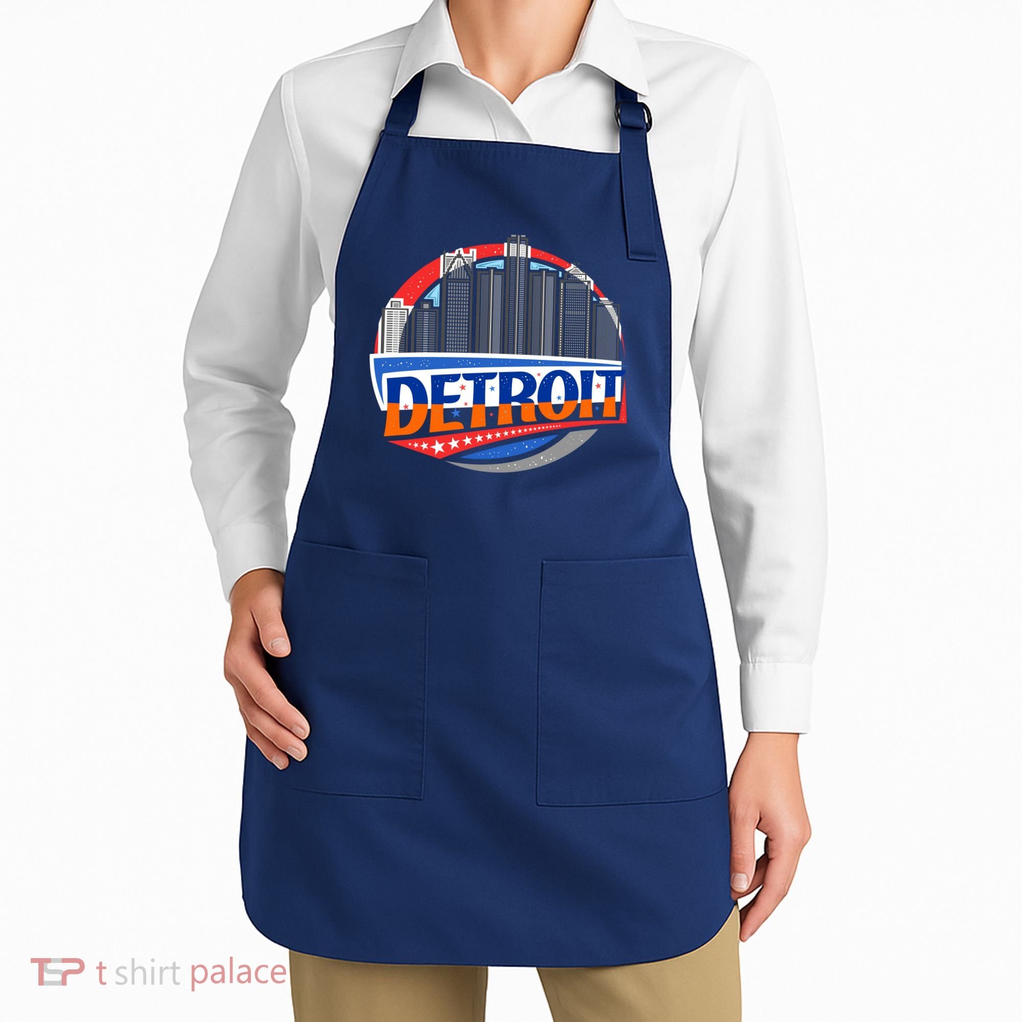 Modern Detroit City Scape Apron