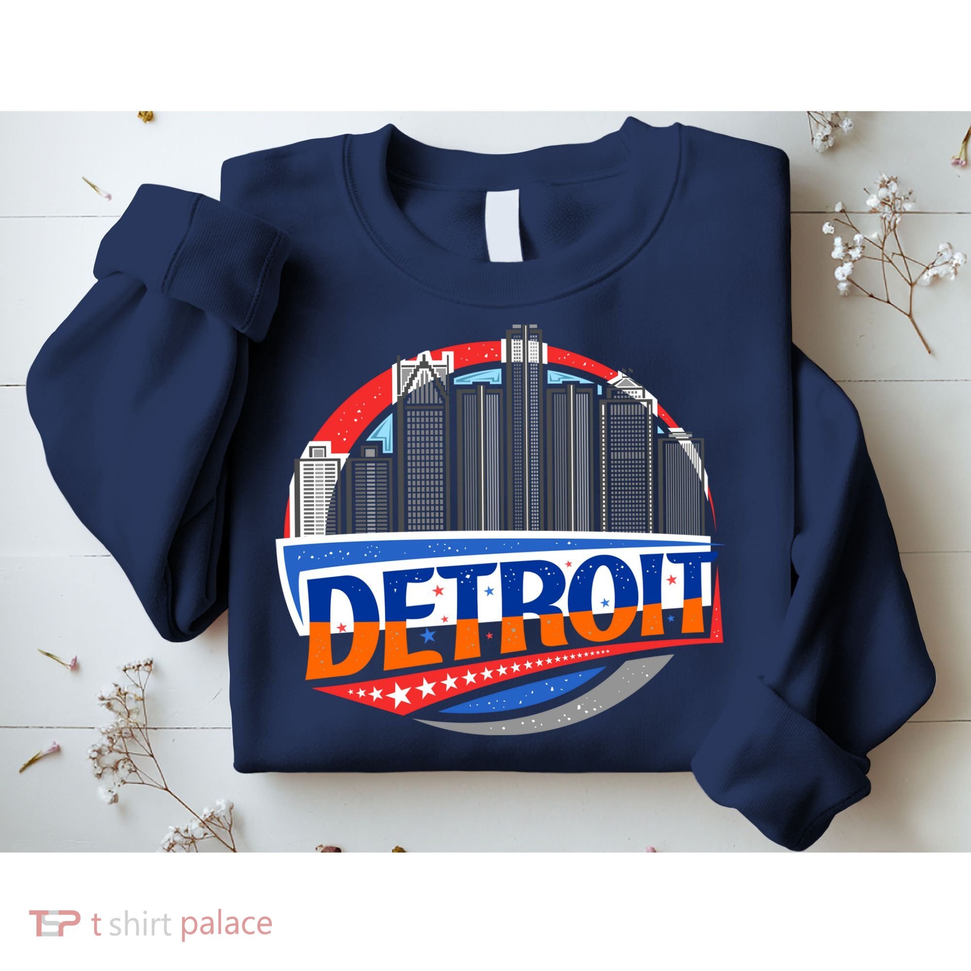 Modern Detroit City Scape Sweatshirt