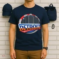 Modern Detroit City Scape T-Shirt thumb 6