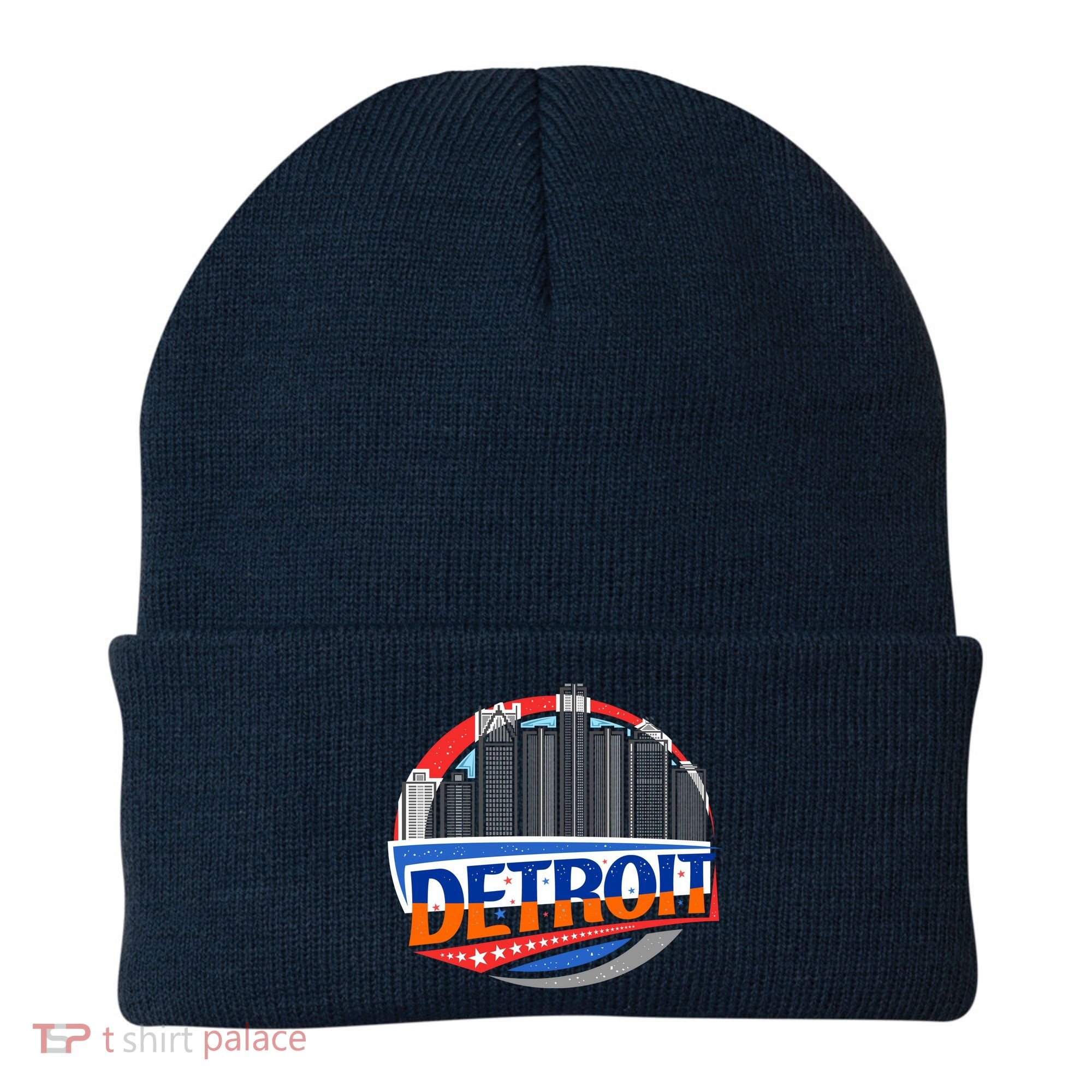 Modern Detroit City Scape Beanie