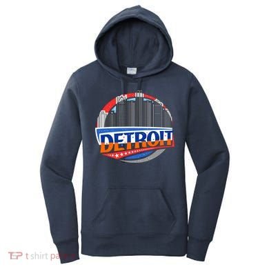 Modern Detroit City Scape Women's Hoodie