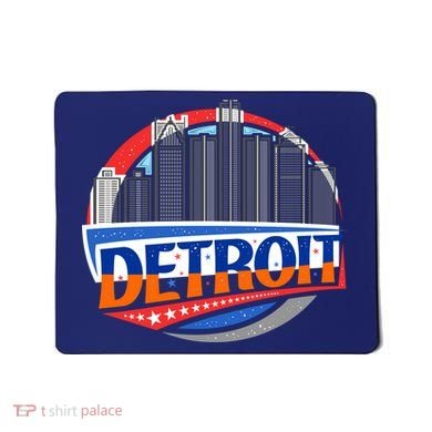 Modern Detroit City Scape Mousepad