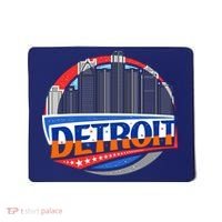 Modern Detroit City Scape Mousepad thumb 0