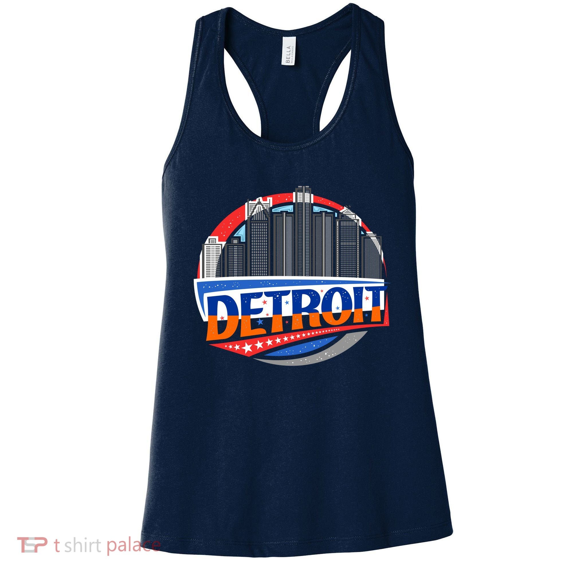 Modern Detroit City Scape Women's Tank Top