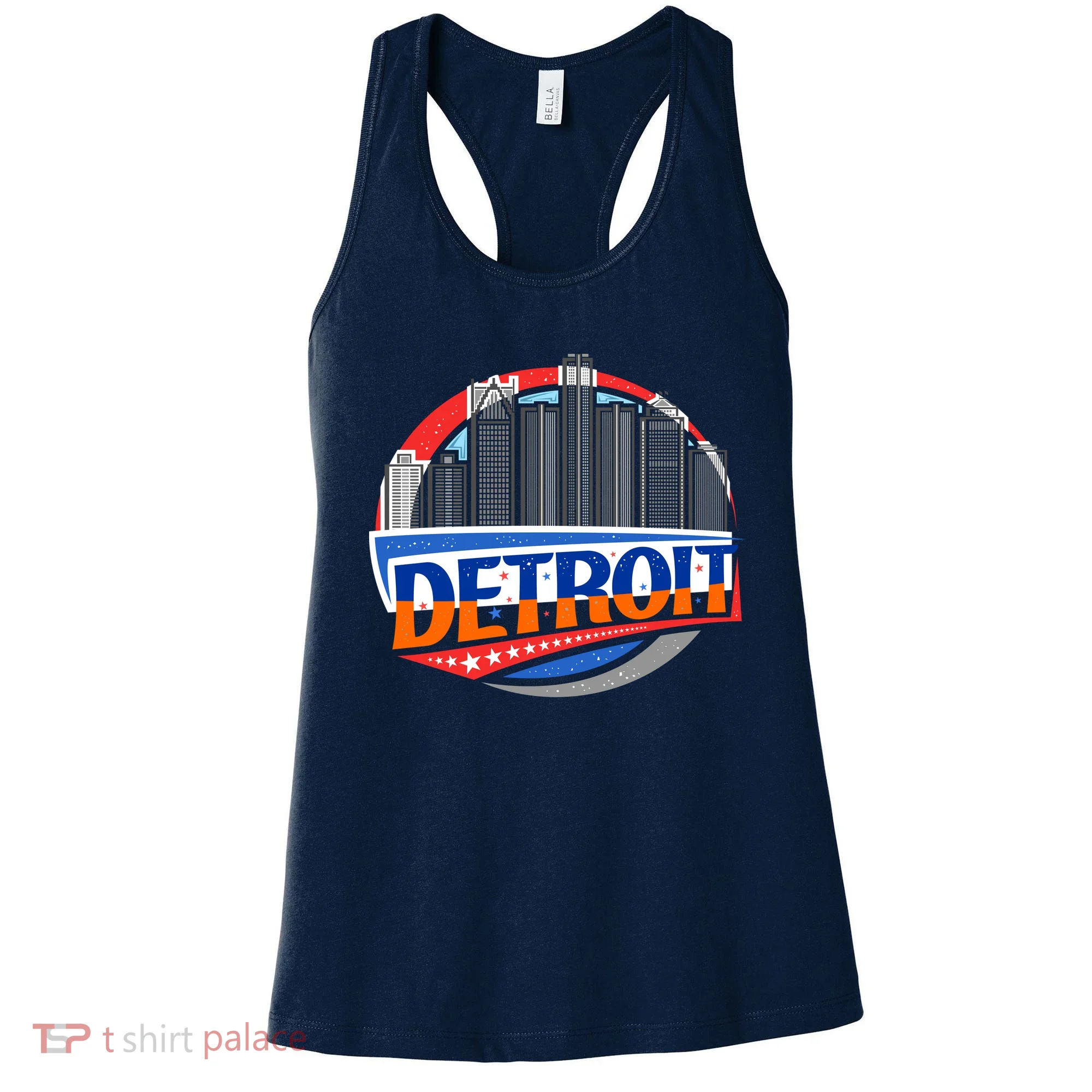 Modern Detroit City Scape Women's Tank Top