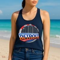 Modern Detroit City Scape Women's Tank Top thumb 2