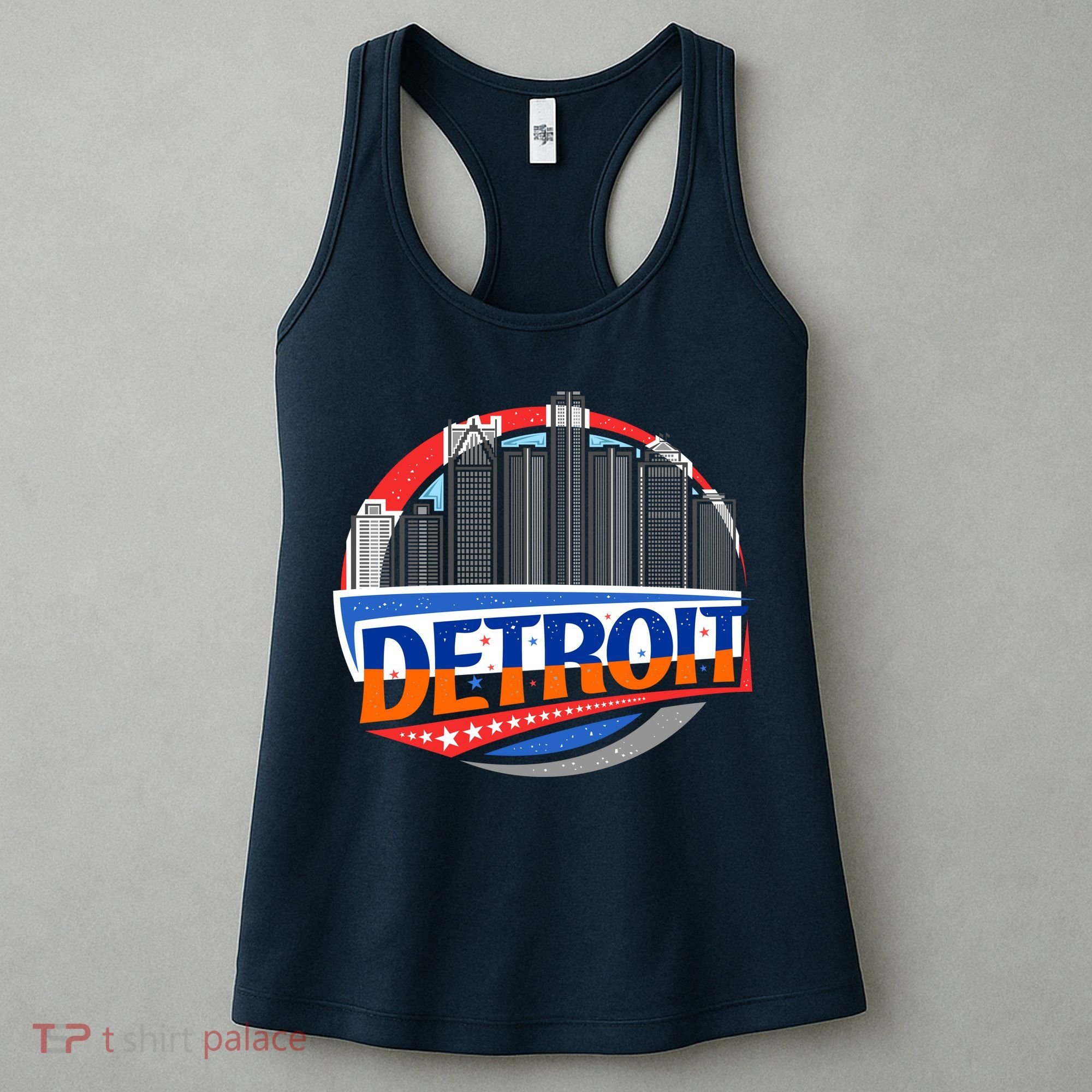 Modern Detroit City Scape Women's Tank Top