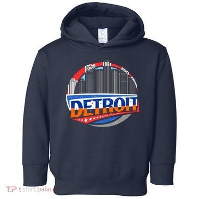 Modern Detroit City Scape Toddler Hoodie
