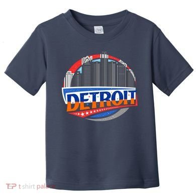 Modern Detroit City Scape Toddler T-Shirt