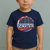 Modern Detroit City Scape Toddler T-Shirt thumb 2