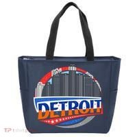 Modern Detroit City Scape Tote Bag thumb 0