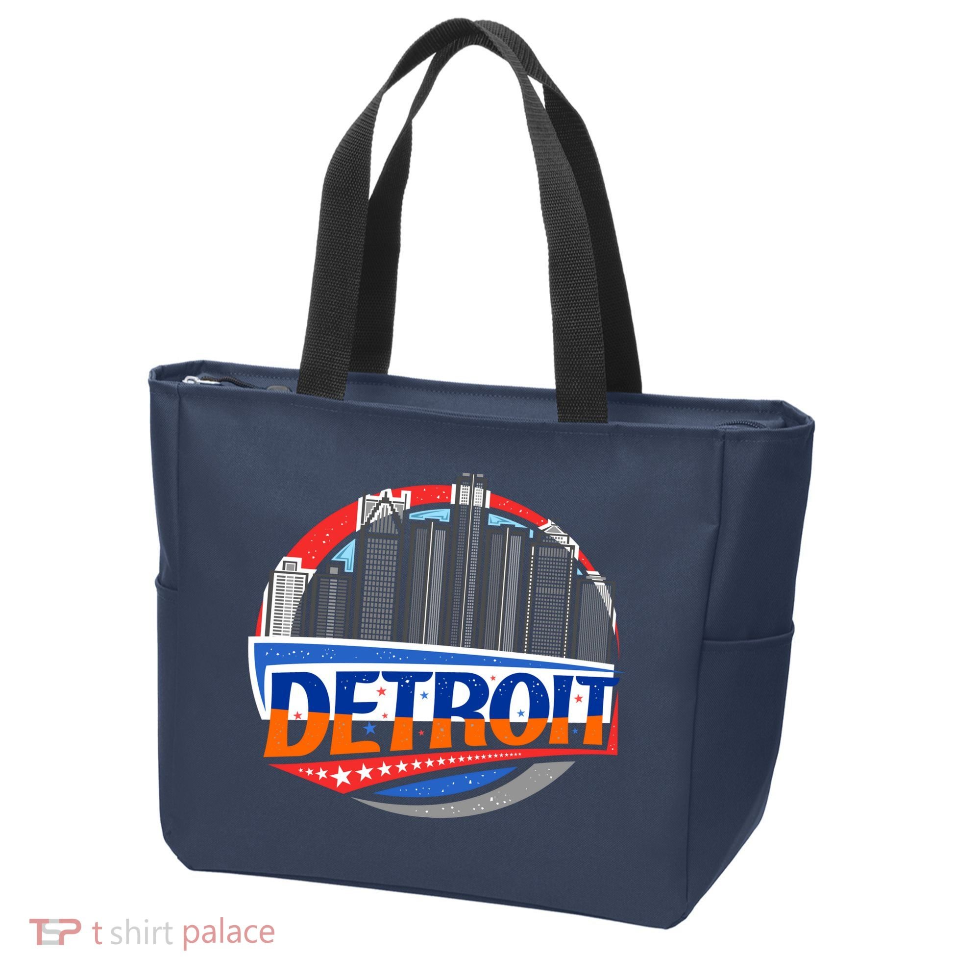 Modern Detroit City Scape Tote Bag