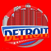 Modern Detroit City Scape Santa Hat thumb 1