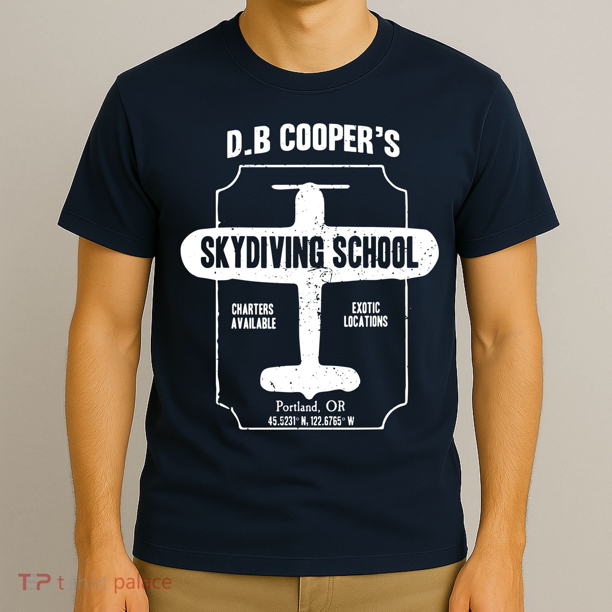 Men D.B. Cooper Skydiving School T-Shirt