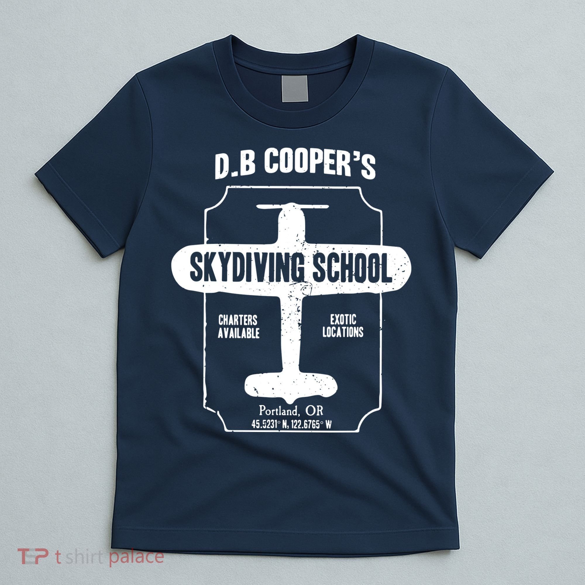 Men D.B. Cooper Skydiving School T-Shirt
