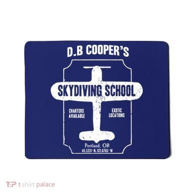 Men D.B. Cooper Skydiving School Mousepad