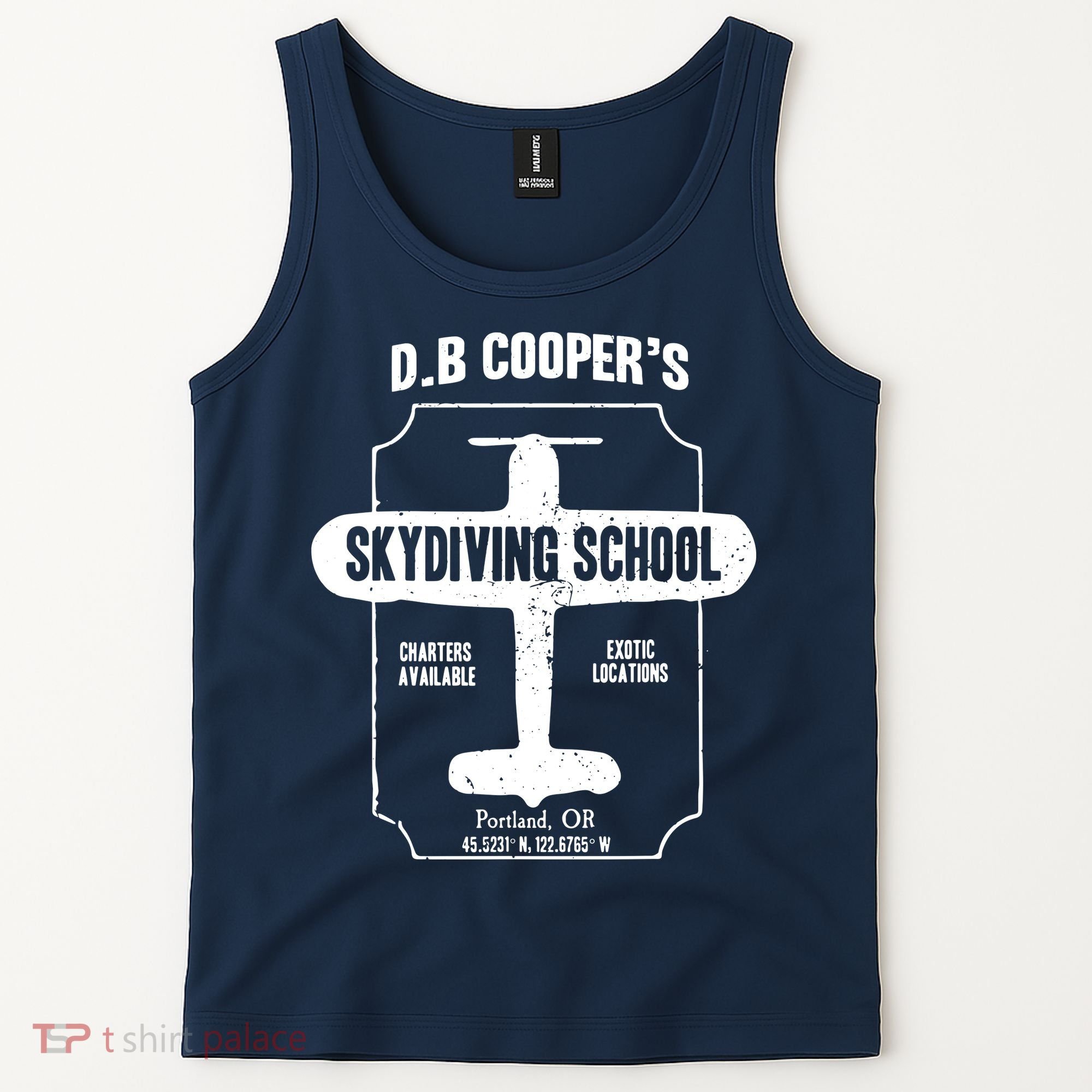 Men D.B. Cooper Skydiving School Tank Top