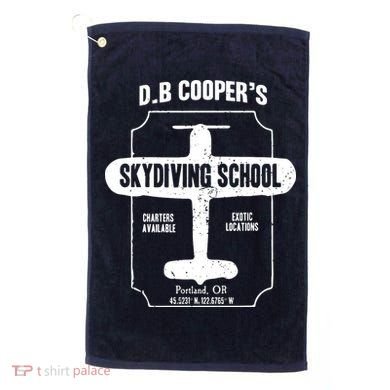 Men D.B. Cooper Skydiving School Golf Towel