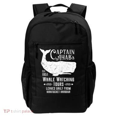 Moby Dick Captain Ahab Whale Watching Funny Sperm Whales Gift Backpack