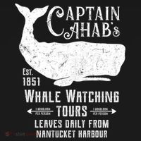 Moby Dick Captain Ahab Whale Watching Funny Sperm Whales Gift Backpack thumb 2