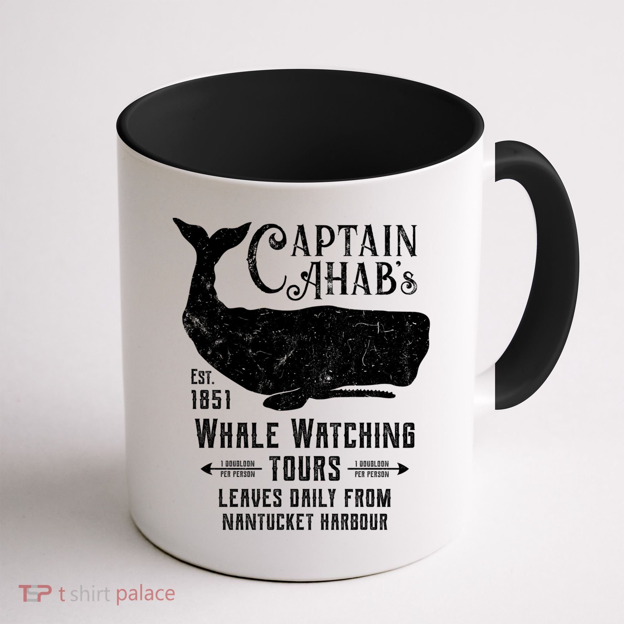Moby Dick Captain Ahab Whale Watching Funny Sperm Whales Gift Coffee Mug