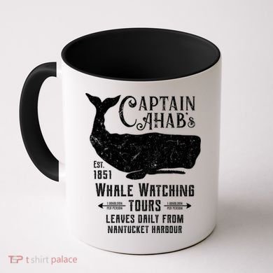 Moby Dick Captain Ahab Whale Watching Funny Sperm Whales Gift Coffee Mug