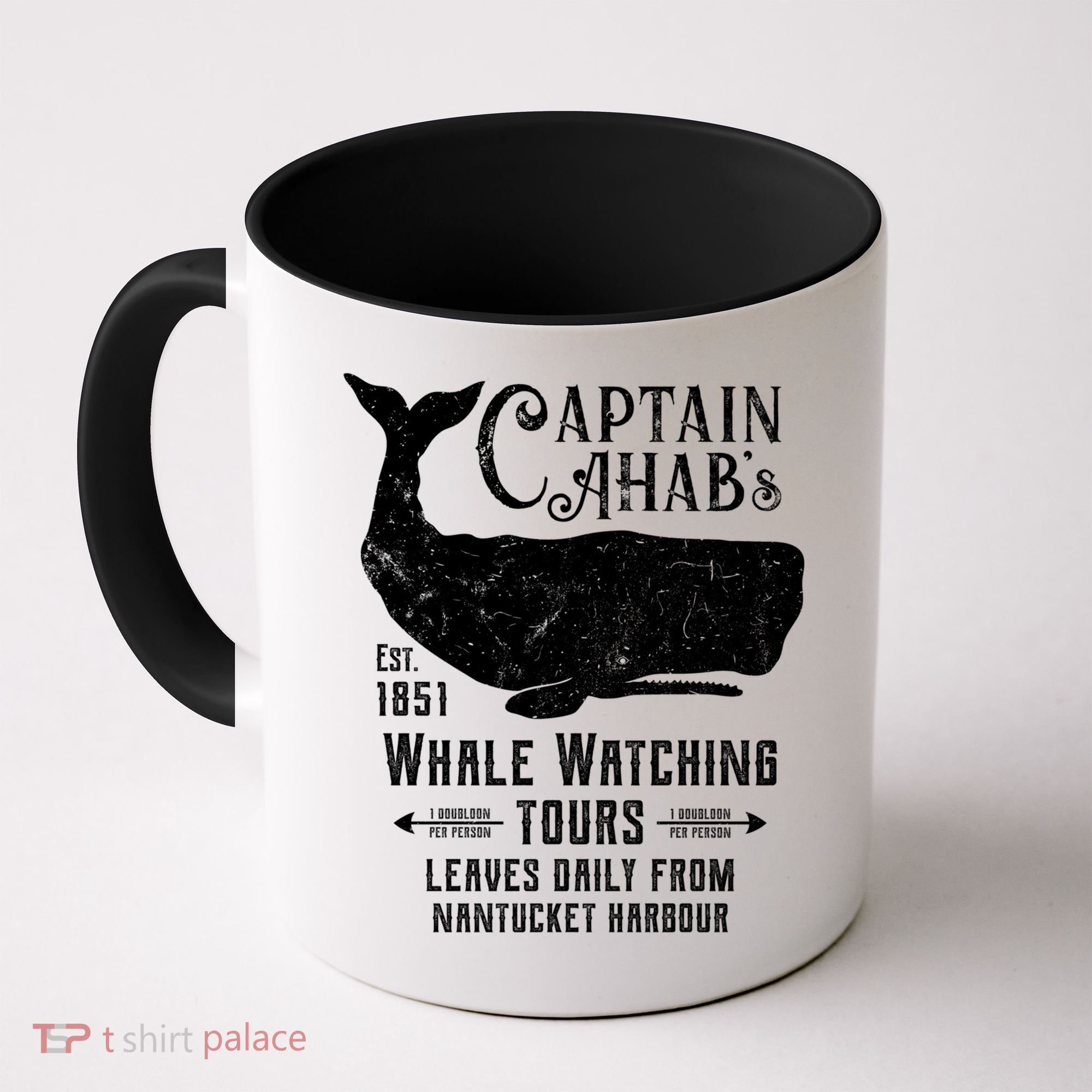 Moby Dick Captain Ahab Whale Watching Funny Sperm Whales Gift Coffee Mug