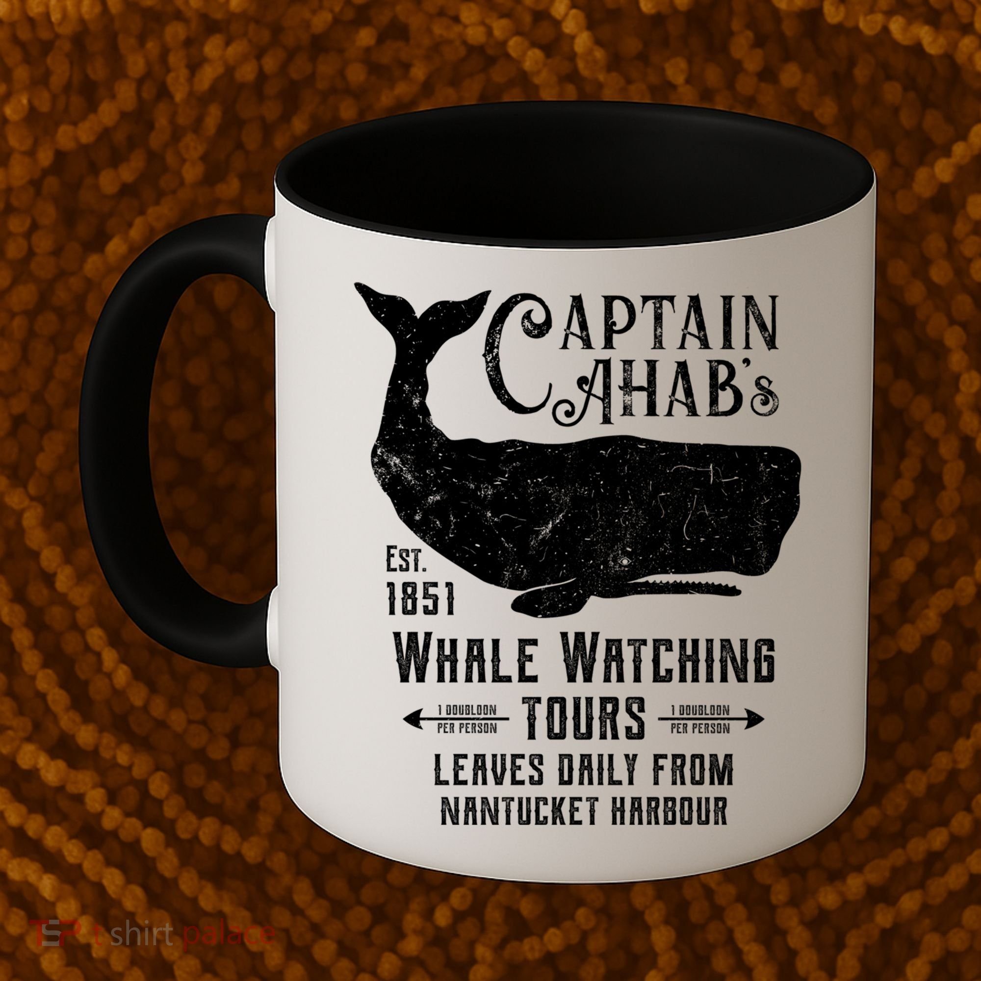 Moby Dick Captain Ahab Whale Watching Funny Sperm Whales Gift Coffee Mug