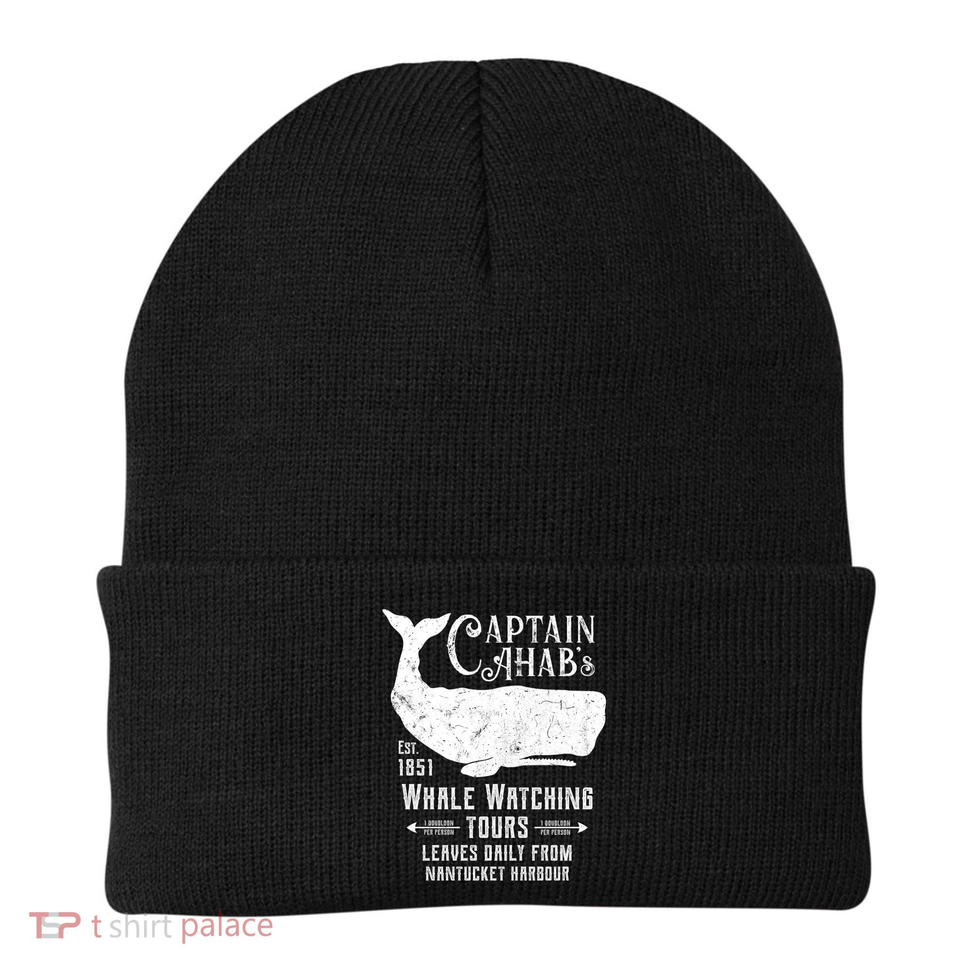 Moby Dick Captain Ahab Whale Watching Funny Sperm Whales Gift Beanie