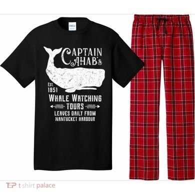 Moby Dick Captain Ahab Whale Watching Funny Sperm Whales Gift Pajama Set