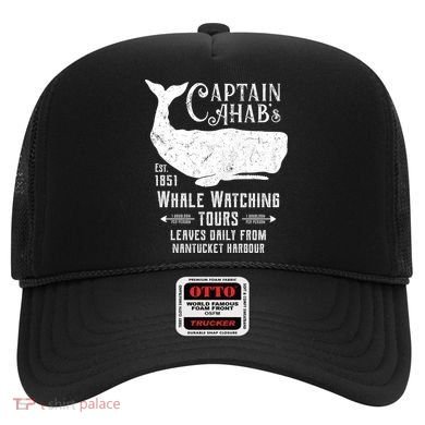 Moby Dick Captain Ahab Whale Watching Funny Sperm Whales Gift Hat