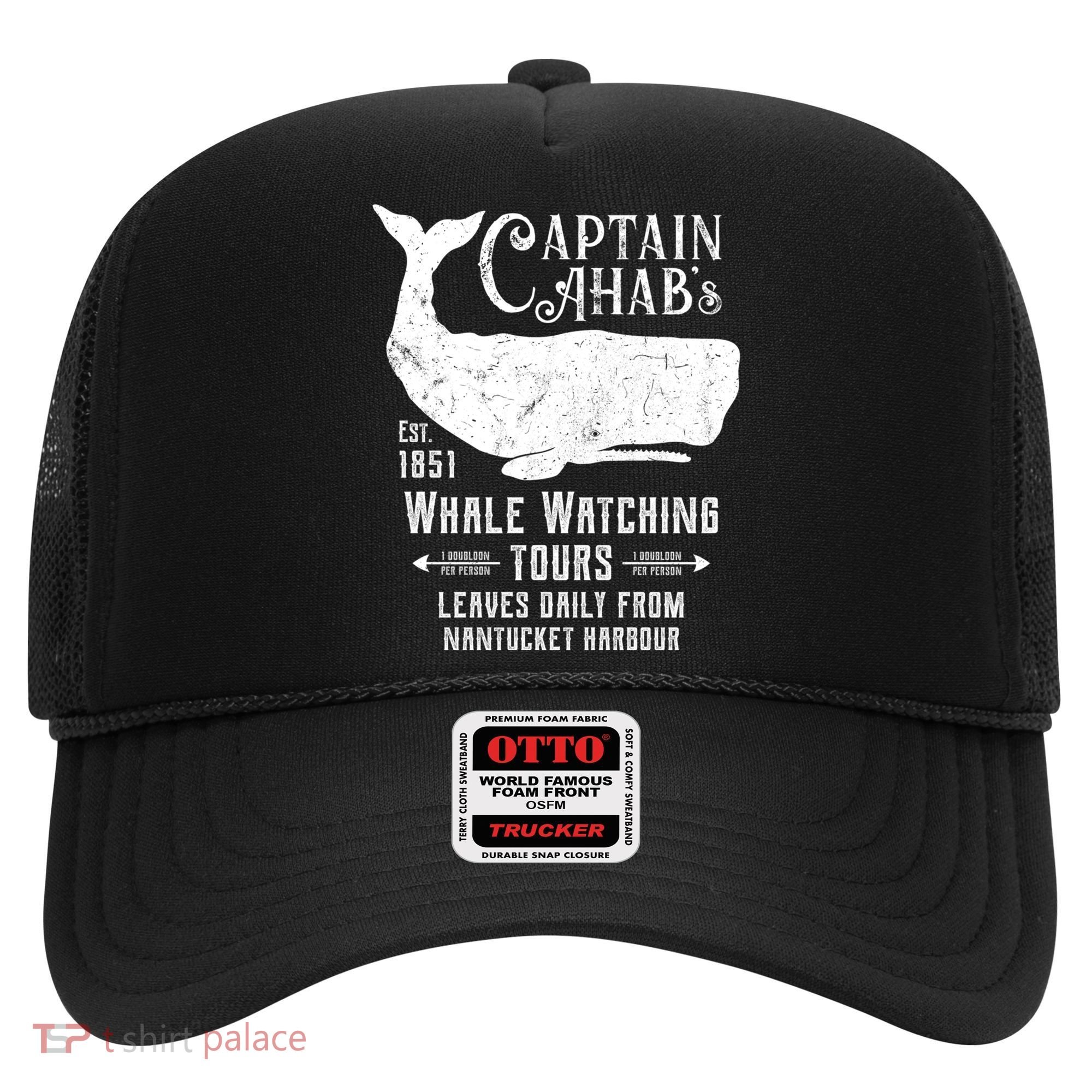 Moby Dick Captain Ahab Whale Watching Funny Sperm Whales Gift Hat