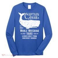 Moby Dick Captain Ahab Whale Watching Funny Sperm Whales Gift Long Sleeve Shirt thumb 0
