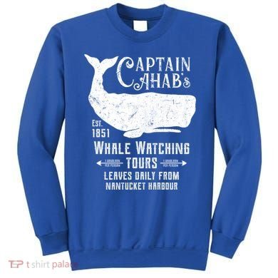 Moby Dick Captain Ahab Whale Watching Funny Sperm Whales Gift Sweatshirt