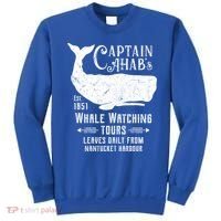 Moby Dick Captain Ahab Whale Watching Funny Sperm Whales Gift Sweatshirt thumb 0