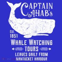 Moby Dick Captain Ahab Whale Watching Funny Sperm Whales Gift T-Shirt thumb 7