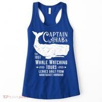 Moby Dick Captain Ahab Whale Watching Funny Sperm Whales Gift Women's Tank Top thumb 0
