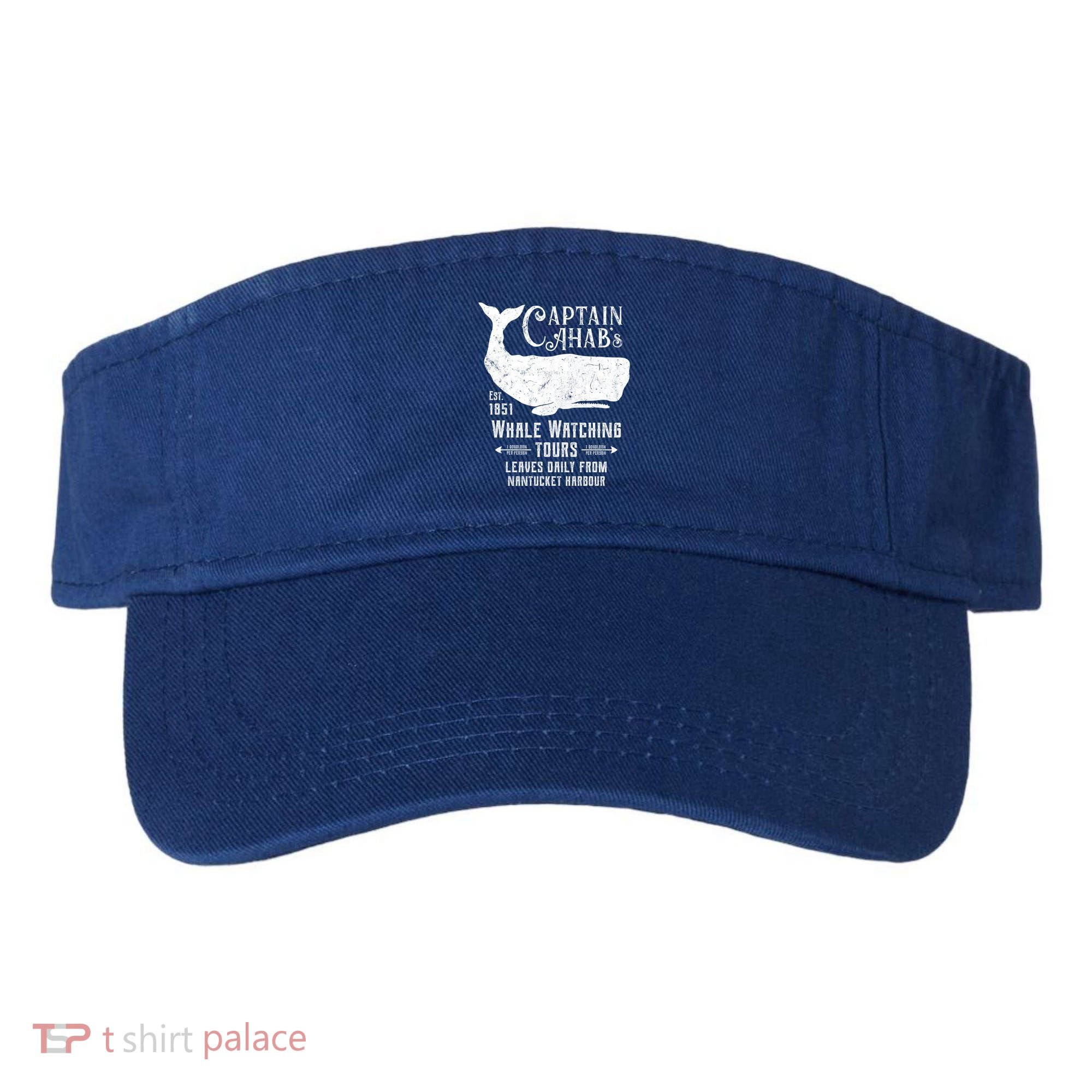 Moby Dick Captain Ahab Whale Watching Funny Sperm Whales Gift Visor