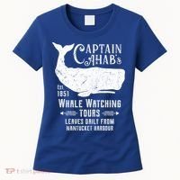 Moby Dick Captain Ahab Whale Watching Funny Sperm Whales Gift Women's T-Shirt thumb 0
